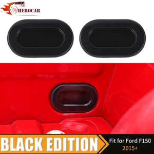 2PCS Rear Truck Bed Oval Drain Plug Cover For Ford F150 2015+ Accessories Black - Foto 1 di 8