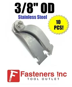 (P2025) 3/8" OD Stainless Steel Pipe Clamps for Unistrut Channel/ B-Line 10/PK - Picture 1 of 5
