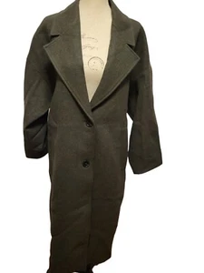  Mango MNG Womens  Wool Blend Long Linen Commited Coat Jacket XS - Picture 1 of 10