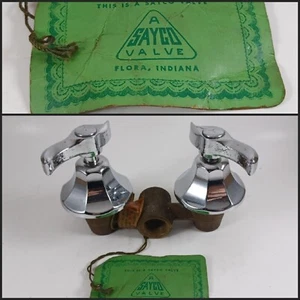 Very Rare Vintage Sayco Valve Hot & Cold Water Shower Faucet - Picture 1 of 24