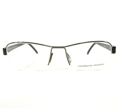 Porsche Design Eyeglasses Frames P8211 A Brown Round Half Rim 52-17-140 - Image 1 of 4
