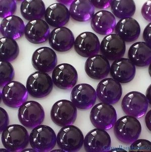 Afrikanischer Amethyst runder Cabochon 3 mm bis 9 mm natürliche lose Edelsteine im Set 10/25 - Bild 1 von 8