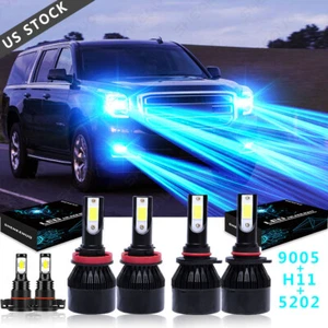 8000K Ice Blue LED Headlight Fog Light Bulb For Tahoe Suburban 2007-2014 - Imagen 1 de 12