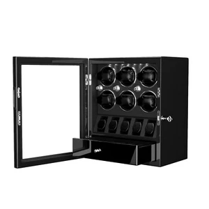 Automatic Rotation 6 Watch Winder With 5 Watches Display Storage Box LED Light - Picture 1 of 8