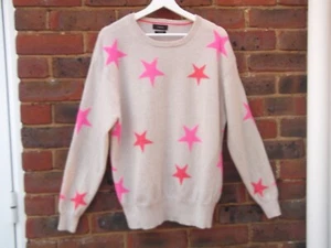 Marks & Spencers Autograph beige 100% Kaschmir Pullover Pulli Oberteil mit Sternen 12 - Bild 1 von 8