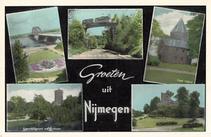 Postcard Netherlands Greetings from Nijmegen 5 Views - Picture 1 of 2