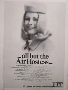 6/1973 PUB LMT BOULOGNE ITT SIMULATOR ELEKTRONISCHE SYSTEME AIR HOSTESS ANZEIGE - Bild 1 von 1