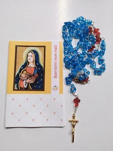 ROSARIO DEI BAMBINI NON NATI CM 71 CON LIBRETTO DI PRODUZIONE ITALIANA - Picture 1 of 4