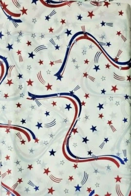 Cubierta de Mesa Patriótica 54" x 96" Estrellas y Rayas EE. UU. América Cuatro de Julio NUEVO Foto 1 de 4