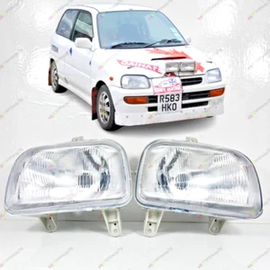 One pair (Left & Right ) Headlight Lamp For Daihatsu Mira Cuore L200S 1993-1994 - Picture 1 of 10