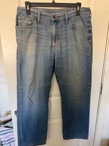 Old Navy Herren Gr. 36x30 Regular Standard Medium Wash Denim Distressed Jeans * - Bild 1 von 4