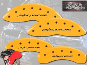 2007-2013 Chevy "Avalanche" Front + Rear Yellow MGP Brake Disc Caliper Covers 4p - Bild 1 von 10