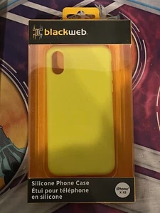 Blackweb Silicone Phone Case for iPhone X And XS Yellow Shockproof Cover - New - Photo 1 sur 2