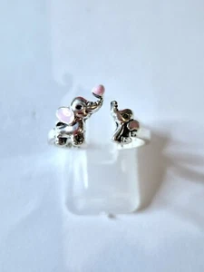 Mummy And Baby Elephant Adjustable Ring (#76) - Picture 1 of 3
