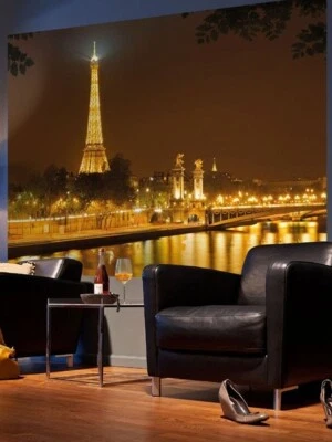 Fotomural de colección Komar Nuit D o hecho en Alemania 4-321 París raro 4 paneles Foto 1 de 4