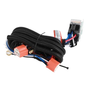 2 Headlight H4 Headlamp Light Bulb Ceramic Socket Plugs Relay Wiring Harness Kit - Bild 1 von 12