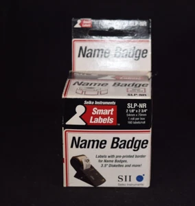 Etiquetas de insignia nombre Seiko con borde rojo SLP-NR 54 mm x 70 mm no. 160 - Imagen 1 de 5