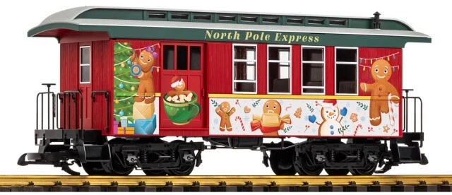 PIKO ~ G Scale ~ North Pole Express Wood Combine ~ 38671 - Image 1 of 1
