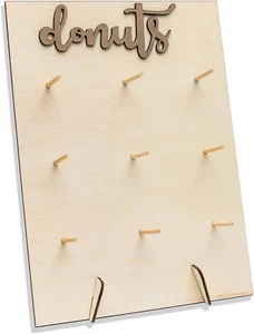 Donut Display Stand Wood Doughnuts Wall Stands Display board for Wedding Party D - Picture 1 of 6