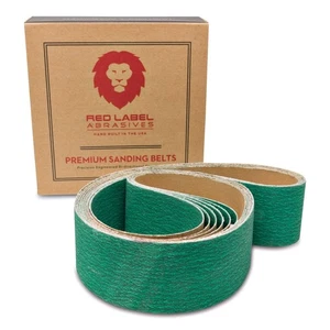 2 X 42 Inch 80 Grit Metal Grinding Zirconia Sanding Belts, 6 Pack - Picture 1 of 7