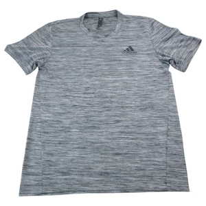 Adidas Aeroready T-Shirt Mens Small Gray Space Dye Stretch Short Sleeve Pullover - Picture 1 of 7