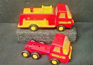 1975 Tonka #18 ladder Truck #55250 Red and Yellow & #55010 Truck Cab - Picture 1 of 7