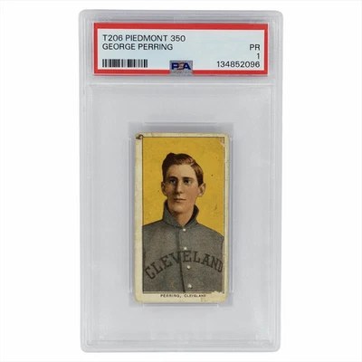 1909 - 11 T206 Piedmont 350 George Perring PSA PR 1 认证 #13485296 — 第 1/3 张图片