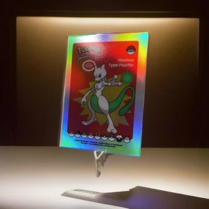 Pokemon ¡Atrápalos Ya! Mewtwo Peru 1996 Sticker Foil Catch Em All Non TCG - Picture 1 of 5