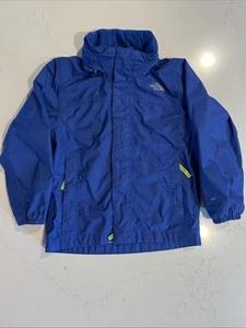 The North Face Giacca Antipioggia Ragazzo Blu Verde XXS 5 Maglia Foderata Full Zip Cappuccio Tucks - Foto 1 di 4