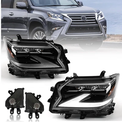 LED Headlight + Fog Light For Lexus GX460 2014-2019 Front Head Lamp W/ Bulb 4pcs - Image 1 of 4