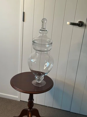 Gigantic Murano apothecary jar clear blown glass 52cm - image 1 of 4