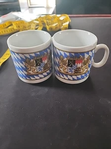 Vintage Selfmann Weiden W. Germany Bavaria Coffee Cups Mugs Set of 2 1980s era - Picture 1 of 5