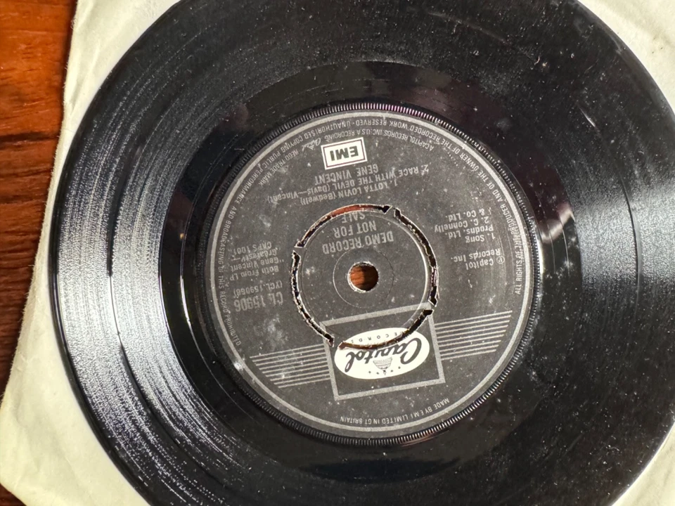 GENE VINCENT - SAY MAMA - UK - 7" SINGLE - 1958 - PROMO - Image 1 of 1