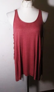 American Eagle rostfarbenes Tanktop mit Seil zum Binden an den Seiten Größe M neu mit Etikett - Bild 1 von 6
