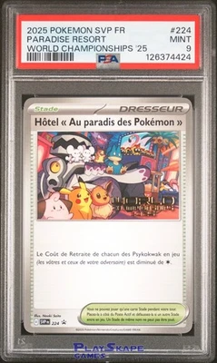 Pokemon Card PSA 9 Paradise Resort FRENCH SVP 224 World Promo Anaheim 2025 #1 - Image 1 of 2