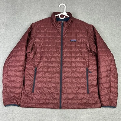Patagonia Nano Puff Jacket Mens XL Burl Red Full Zip Insulated Primaloft Outdoor - Image 1 of 4