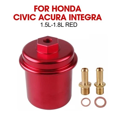Red Advanced High Flow Car Fuel Filter For Honda Civic Acura Integra 1.5L-1.8Lse - Image 1 of 4