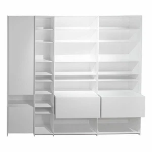 Interlübke Regalwand Grid Lack Matt Schneeweiß M03 247x221 - Bild 1 von 4