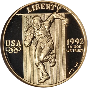 1992-W Olympics Commemorative Gold $5 NGC PF70 Ultra Cameo - STOCK - Picture 1 of 4