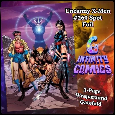 UNCANNY X-MEN #269 Spot Foil Wraparound | Jim Lee | 1st Savage Land Rogue | NM+