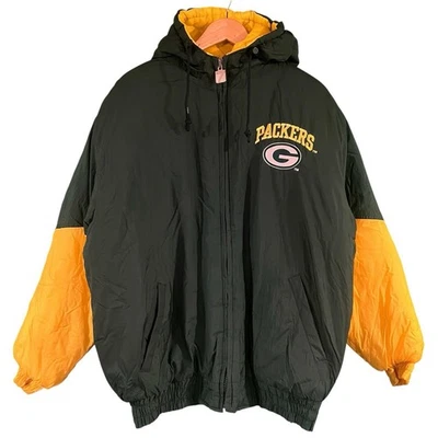 Vintage 90s Green Bay Packers NFL Logo 7 Winter Jacket Large - Image 1 of 4