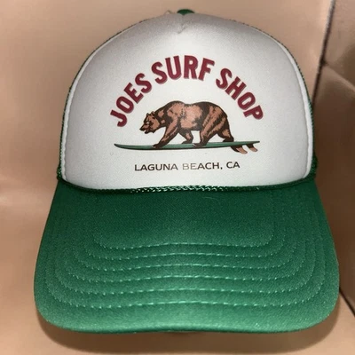 JOE’S SURF SHOP Laguna Beach CA SnapBack Foam Mesh Rope Trucker Baseball Hat Cap - Imagem 1 de 4