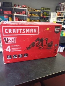 Craftsman 20V Max 4-Tool Power Tool Combo Kit with Soft Case | CMCK403D2 - Picture 1 of 3