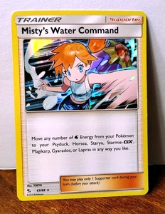 POKEMON MISTY'S WATER COMMAND 63/68 HOLO RARE HIDDEN FATES MP-LP - Picture 1 of 5