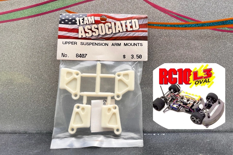 Team Associated RC10L3 1:10 Upper Suspension Mounts #8407 BRAND NEW WHITE - Image 1 of 4
