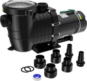 Swimming Pool Pump 1.5HP 2.0HP Self-Priming for In/Above Ground Pools w/Strainer - Picture 1 of 7