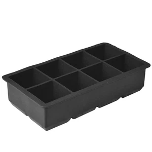 2 Pcs 8-grids Silicone Ice Cube Tray Food-Grade Square Silicone Mold for Bars - Picture 1 of 12