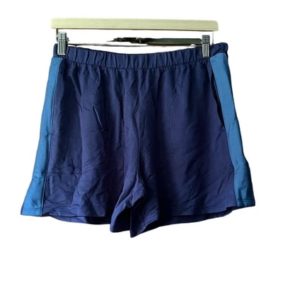 Donna Karan Sleepwear Women's Side Stripe Shorts Jersey Knit Blue Size Small - Imagem 1 de 4