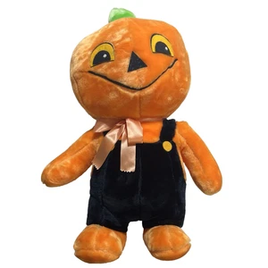 Vintage Wonder Toys Kürbis Mann Halloween Plüsch - 28 Zoll Türgrüßer Jack-O-Laterne - Bild 1 von 23