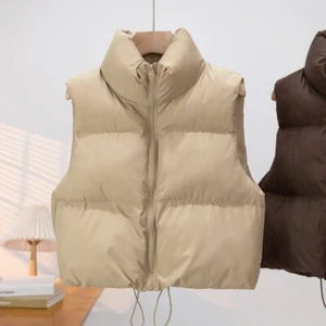 Autumn Winter Women's Down Vest Short Outdoor Travel Jacket - Picture 1 of 14